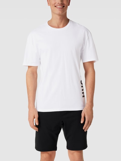 HUGO Relaxed fit T-shirt met labelprint Wit - 4