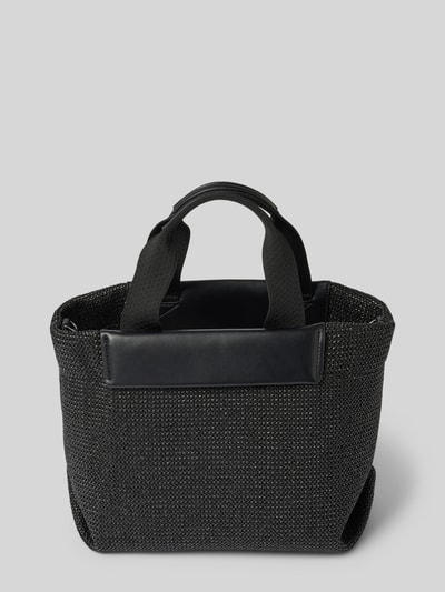 CK Calvin Klein Handtas met structuurmotief, model 'RAFFIA' Zwart - 4