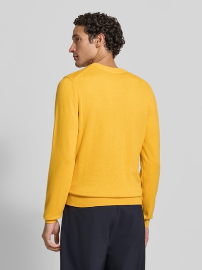 MCNEAL Strickpullover aus Baumwoll-Kaschmir-Mix mit Rundhalsausschnitt Dunkelorange Melange 5