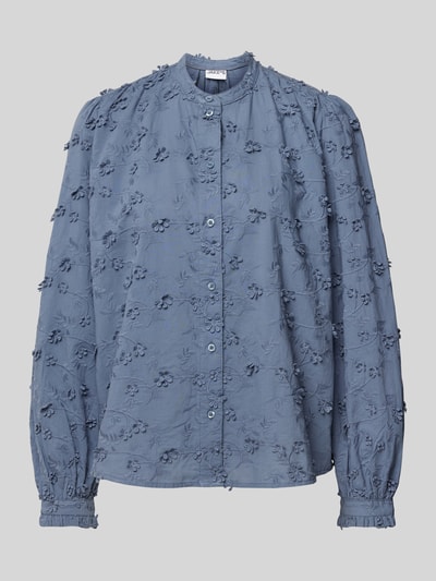 Jake*s Casual Regular Fit Bluse mit Stehkragen Jeansblau 2