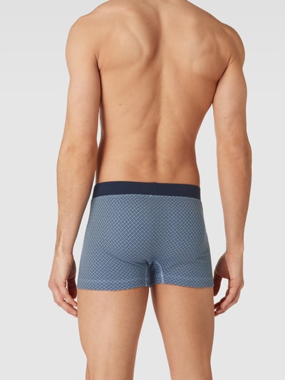 Schiesser Boxershort met elastische band, model 'FINE INTERLOCK' Blauw - 4