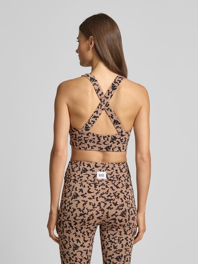 EA7 Emporio Armani Biustonosz sportowy z okrągłym dekoltem Beżowy 5