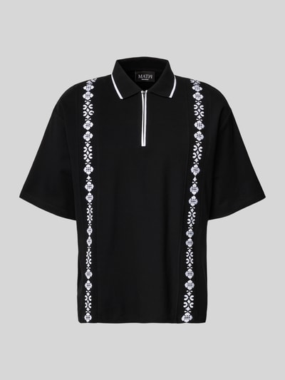 Review X MATW Poloshirt met korte ritssluiting Zwart - 2