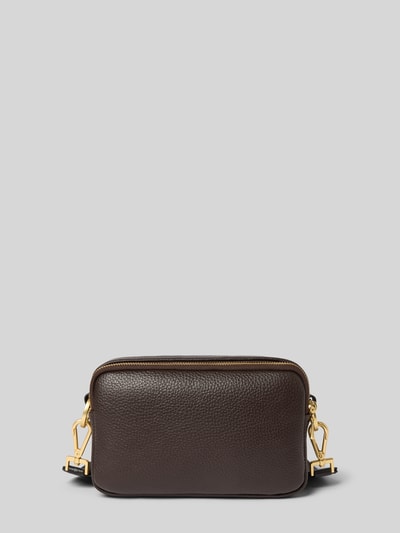 BOGNER Umhängetasche aus Leder mit Label-Applikation Modell 'wallis avy' Dunkelbraun 4