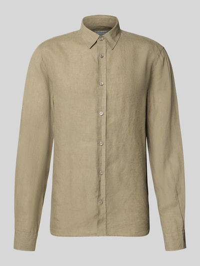 Produktfoto, Regular Fit Leinenhemd mit Kentkragen Modell 'Spenser' von Tiger Of Sweden in Beige, reine Leinen-Textur, Knopfleiste, Herren