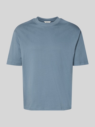 Produktfoto, Relaxed Fit T-Shirt aus reiner Baumwolle Modell 'RELEXASPEN' von SELECTED HOMME in Unifarbe, Kurzarm, Rundhals, Feinripp-Struktur