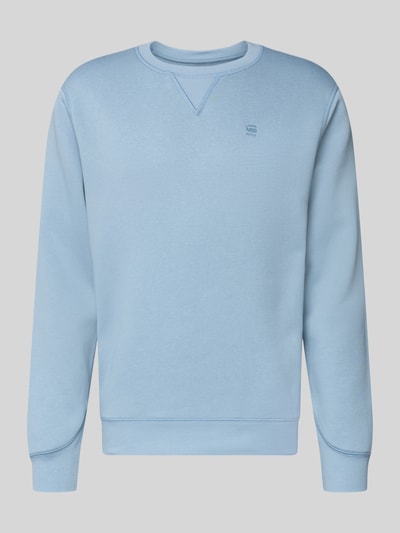 G-Star Raw Regular Fit Pullover mit Logo-Stitching Modell 'Premium' Hellblau 2