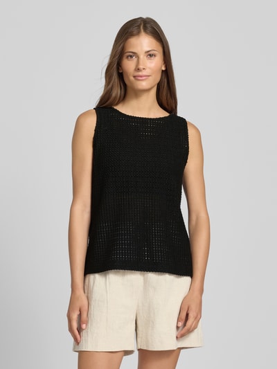 OPUS Regular Fit Top aus Baumwoll-Mix Modell 'Idali' Black 4