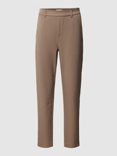 Object Slim fit stoffen broek met steekzakken, model 'Lisa' Taupe - 2