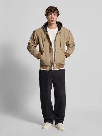 Dickies Jacke mit Kapuze und Label-Detail Modell 'HILHAM HOODED' Beige 1