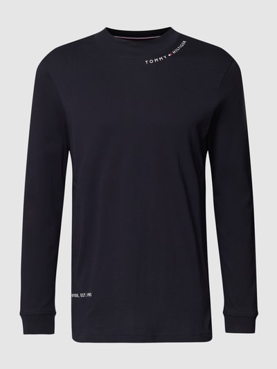 Tommy Hilfiger Longsleeve mit Stehkragen Modell 'multi placement mock' Marine 2