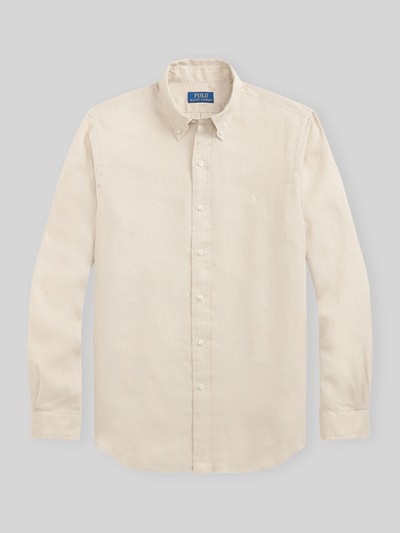Polo Ralph Lauren Relaxed Fit Freizeithemd aus reinem Leinen Hellgrau 2