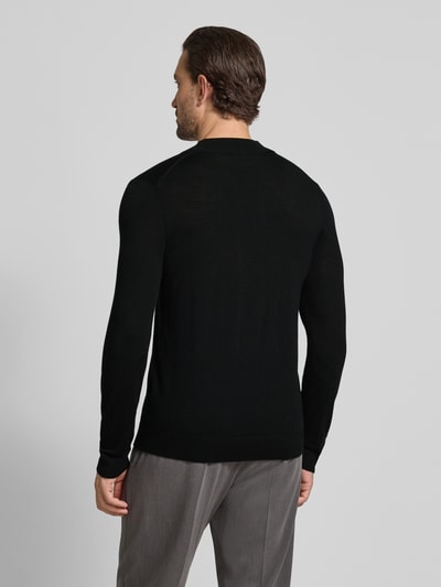 SELECTED HOMME Regular Fit Strickpullover aus reiner Merinowolle Modell 'TRAY' Black 5