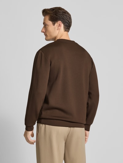SELECTED HOMME Regular fit sweatshirt van viscosemix, model 'EMANUEL' Donkerbruin - 5