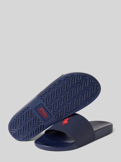 Polo Ralph Lauren Slides mit Label-Prägung Marine 3