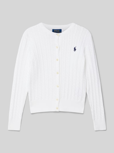 Polo Ralph Lauren Teens Cardigan met logostitching Wit - 1