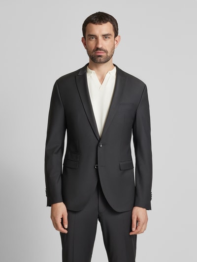 Cinque Slim Fit 2-Knopf-Sakko mit Schurwoll-Anteil Modell 'Castello' Black 4