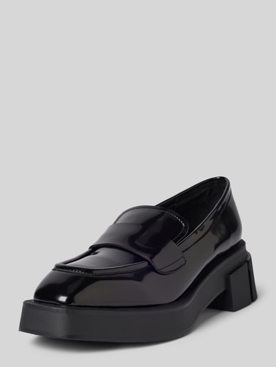 Marc Cain Bags & Shoes Penny-Loafer aus Leder mit Schaftbrücke Black 1