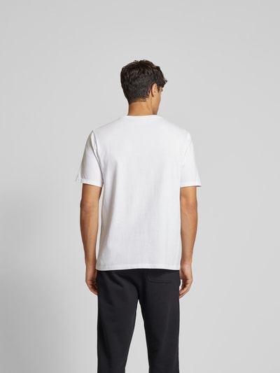 MAISON KITSUNE T-Shirt mit Label-Stitching Weiss 5