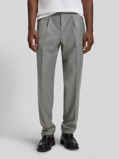BOSS Tapered Hose aus reiner Schurwolle Modell 'PERINO' Hellgrau 4