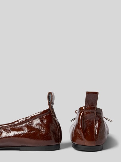 ALOHAS Ballerina mit Ziernaht Modell 'ROSALIND' Schoko 2