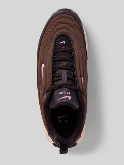 Produktfoto, Sneaker mit Logo Modell 'Air Max Portal' von Nike in Braun mit rosa Details, abgerundete Spitze, Schnürung, strukturierte Oberfläche, Damen Sneaker, Absatzhöhe 7 cm, Schafthöhe 5 cm, Schaftweite 7 cm