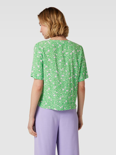 Jake*s Casual Bluzka koszulowa z wiskozy z kwiatowym wzorem Trawiasty zielony 5