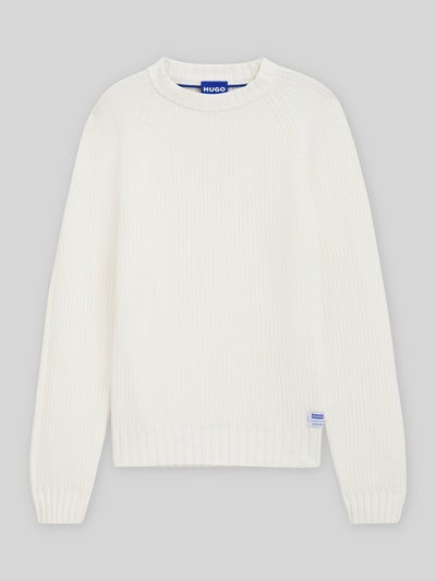 HUGO Blue Relaxed Fit Pullover aus reiner Baumwolle Modell 'Sonnee' Offwhite 2