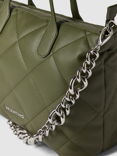 VALENTINO BAGS Torba tote z detalami z logo model ‘COLD’ Khaki 2