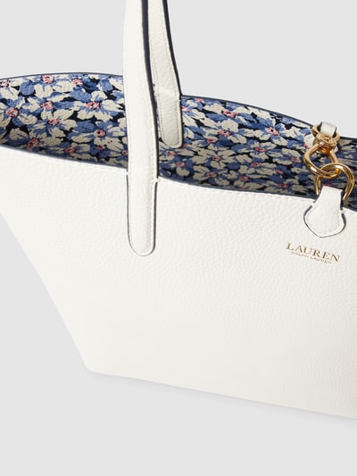 Lauren Ralph Lauren Torba shopper z detalami z logo Écru 5