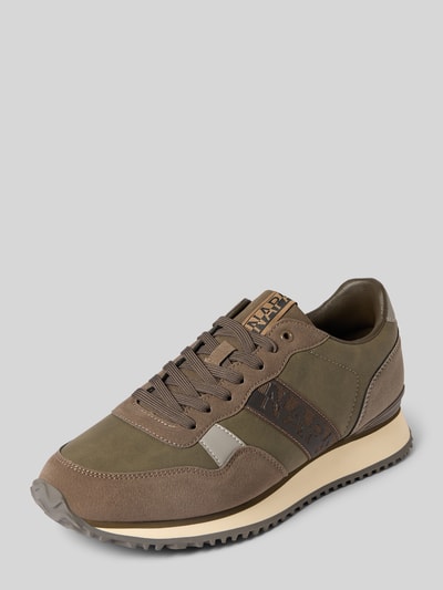 Napapijri Sneakers met vetersluiting Middenbruin - 1