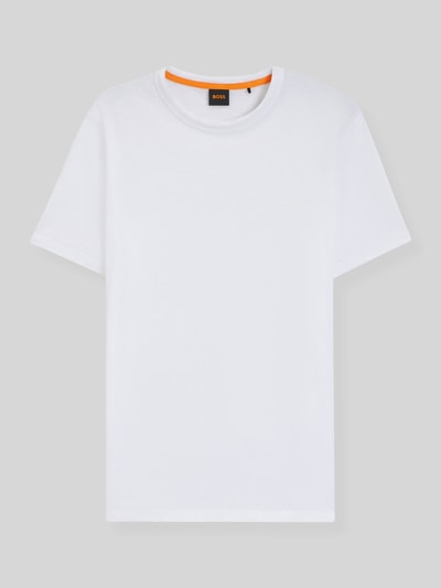 BOSS Orange damski t-shirt o kroju regular fit z czystej bawełny model 'TEGOOD' Biały 2