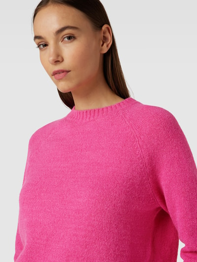 BOSS Strickpullover mit Rundhalsausschnitt Modell 'Febisan' Pink 3