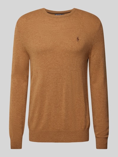 Polo Ralph Lauren Gebreide pullover van lanawol met ronde hals Lichtbruin - 2