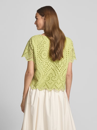 s.Oliver BLACK LABEL Boxy Fit Blusenshirt aus reiner Baumwolle  Hellgruen 5