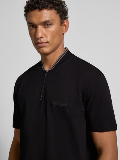 ARMANI EXCHANGE Poloshirt met korte ritssluiting Zwart - 3