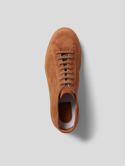 Doucal's Sneaker aus Veloursleder Cognac 4