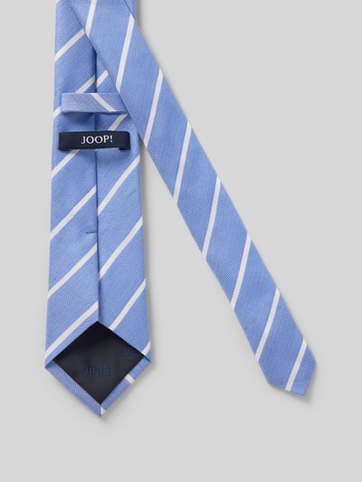 Produktfoto, Krawatte aus Seide-Leinen-Mix im Allover-Look (8 cm) von JOOP! Collection, klassiek model, fijn gestructureerd, all-over look, breedte 8 cm, kleur lichtblauw met witte strepen