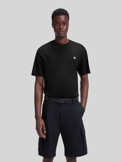 HUGO Relaxed Fit T-Shirt aus reiner Baumwolle Modell 'DROSTEE' Black 4