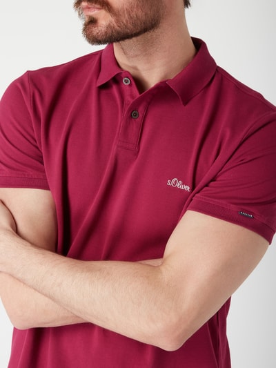 s.Oliver RED LABEL Poloshirt mit Logo-Stickerei Fuchsia 4