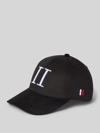 Les Deux Basecap mit Label-Stitching Black 1