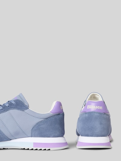 Blauer USA Sneakersy z detalami z logo model ‘MELROSE02’ Jeansowy niebieski 2