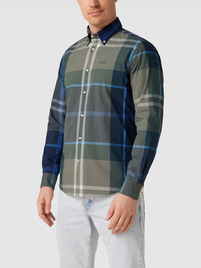 Barbour Freizeithemd mit Allover-Muster Modell 'HARRIS' Marineblau 4