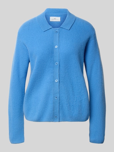 Fynch-Hatton Kurtka z dzianiny z kaszmiru z wykładanym kołnierzem Królewski niebieski 2