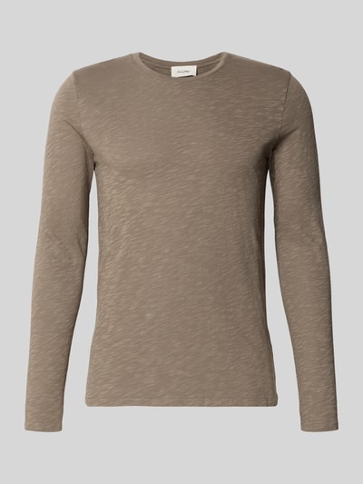 American Vintage Bluzka z długim rękawem i okrągłym dekoltem model ‘BYSAPICK’ Camel 2