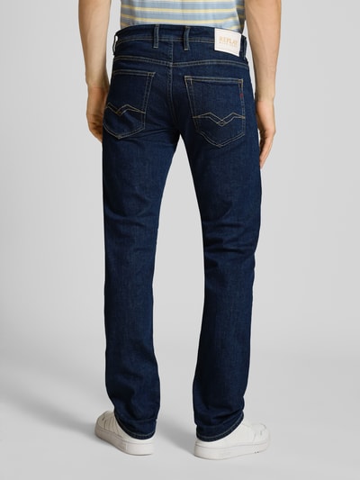 Replay Straight Fit Jeans mit Eingrifftaschen Modell 'GROVER' Jeansblau 5
