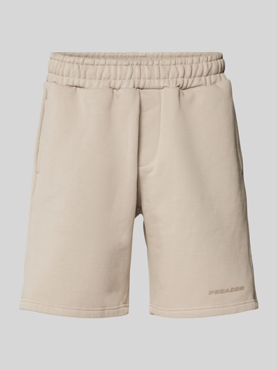 Pegador Sweatshorts met labeldetail Beige - 2