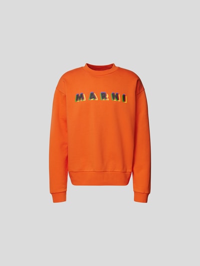 Marni Sweatshirt mit Label-Print Orange 2