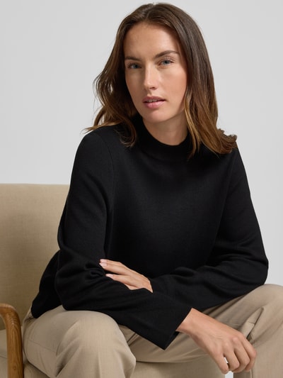 Jake*s Collection Gebreide pullover met ronde hals Zwart - 3