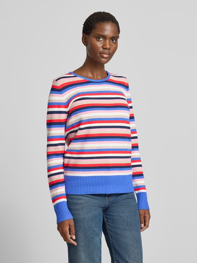 Christian Berg Woman Strickpullover mit gerippten Abschlüssen Royal Melange 4